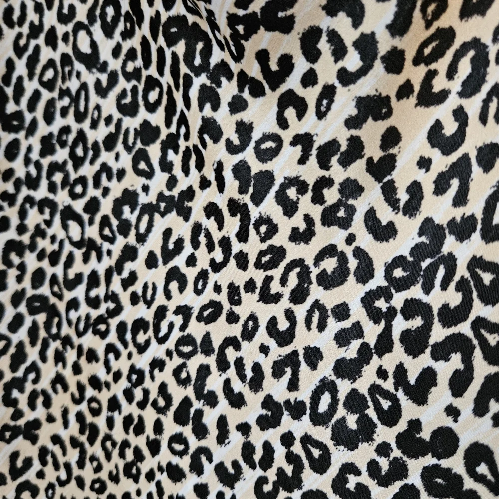 Nine West Tank Top Blouse Leopard Print Cowl Neck Camisole Date Night Animal - Picture 4 of 11